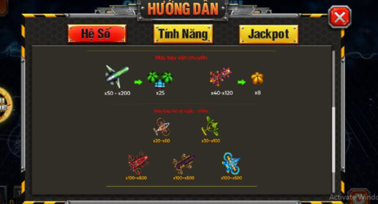Tính năng trò chơi khá đơn giản