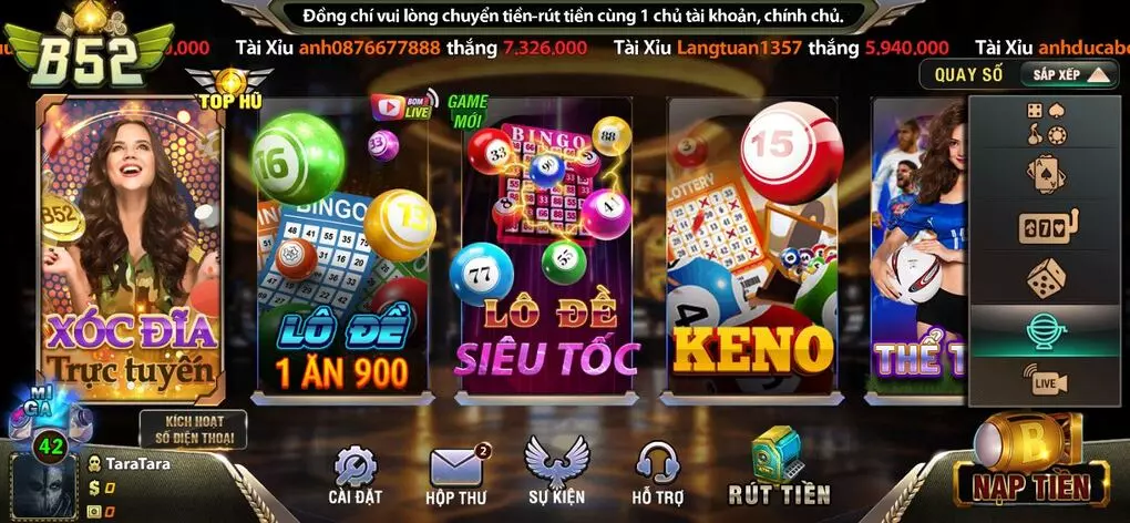 Hướng dẫn cách rút tiền cược tại Tai B52 Play