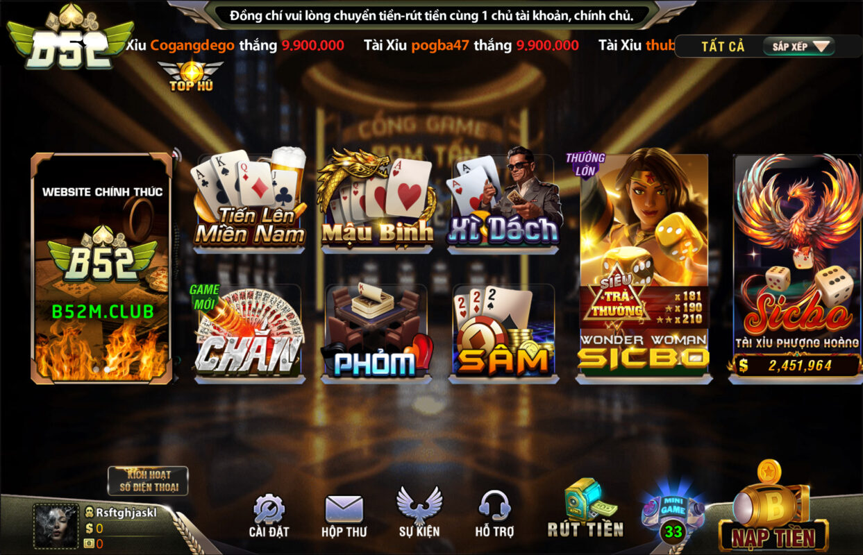 Tham gia vào B52 nhanh chóng